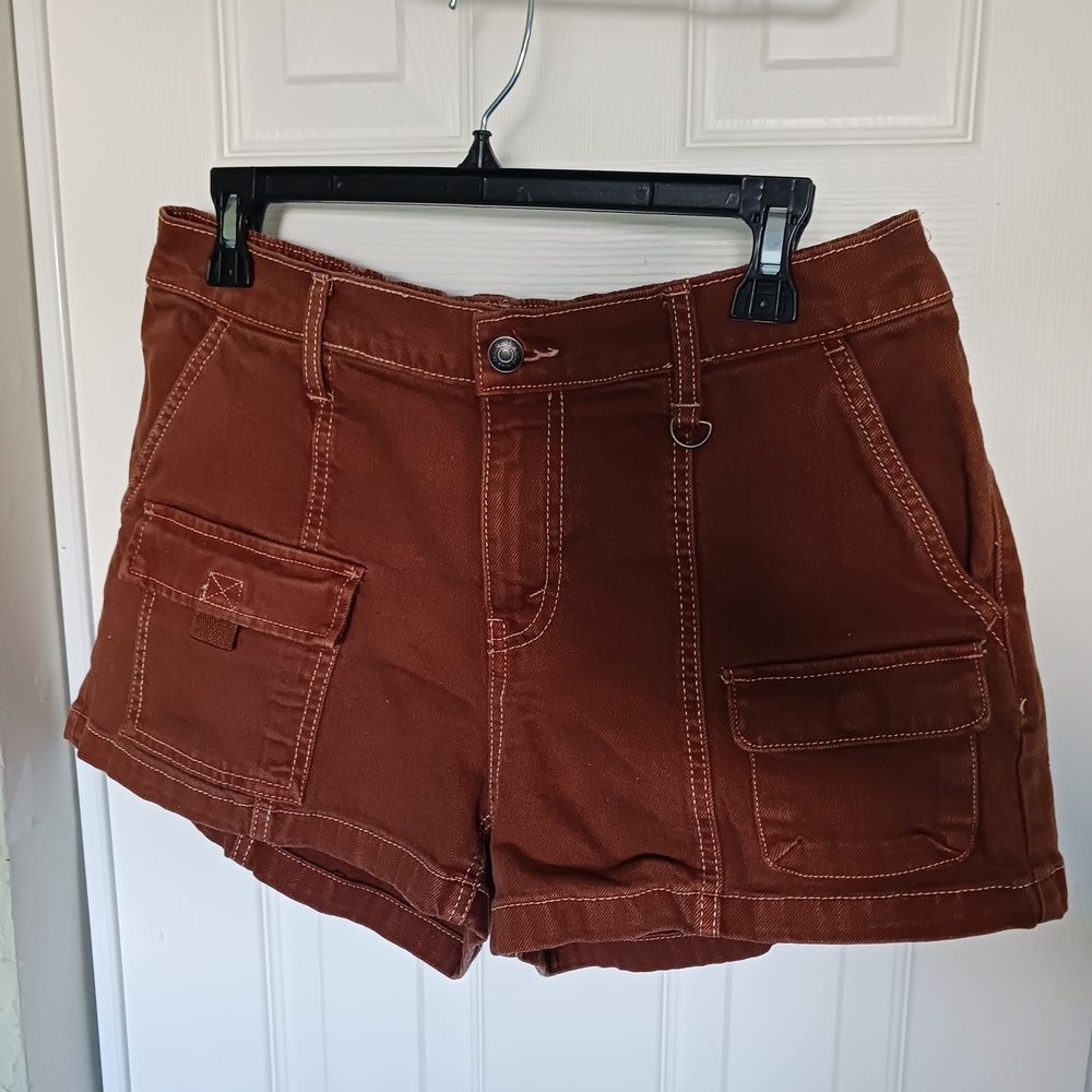 Wild Fable Men Cargo Short Brown Burgundy SZ M Great Conditions